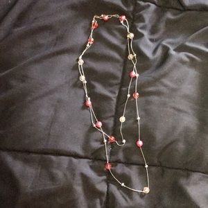 Pink beaded necklace